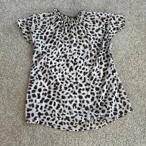 Express Women's Leopard Print Top Blouse Size Small